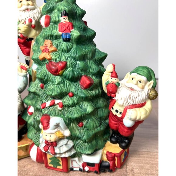 HollyTree Musical Christmas Tree With Elves Holiday Decor - Picture 3 of 7